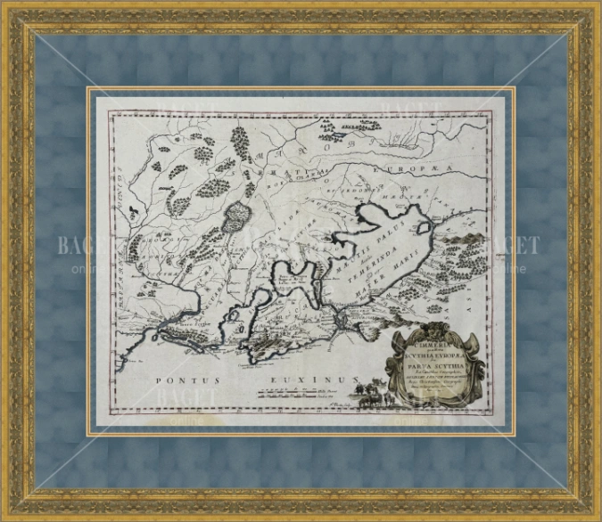 Антикварная карта юга России и Крыма — 1694 год 