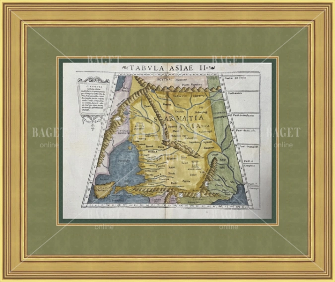 Карта 'Tabula Europae VIII' по Птолемею — издание Мюнстера, 1552