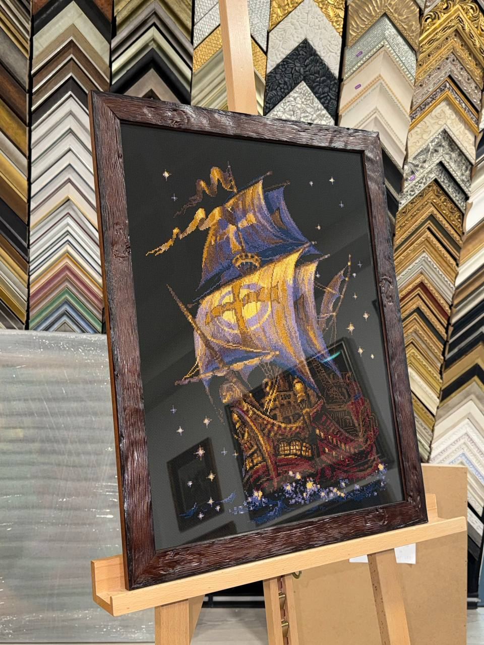 Оформление вышивок в багет