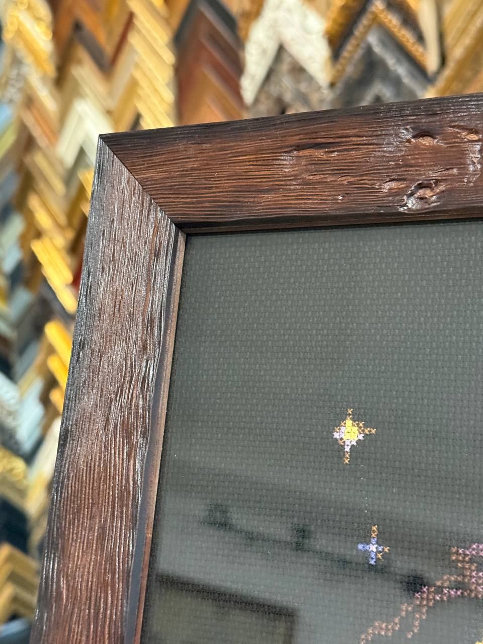 Оформление вышивок в багет