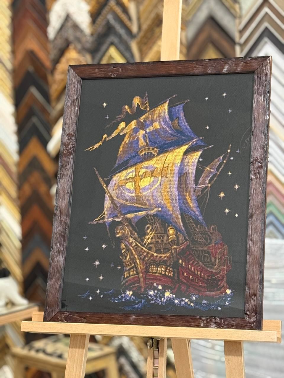 Оформление вышивок в багет